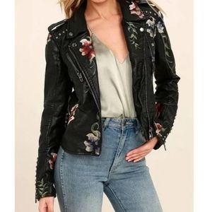 Blanknyc Moto Floral Embroidered Jacket, perfect condition!